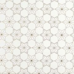 Presentpapper Gold Stars White