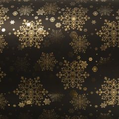 Presentpapper Golden snowflakes