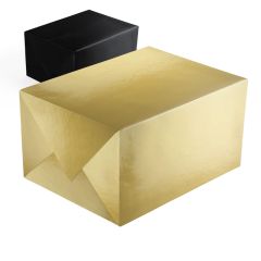 Presentpapper glat Gold/Black Tosidet