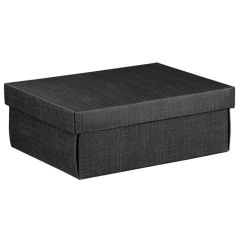 Presentkartong Easy linnepräglad svart