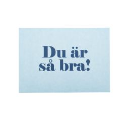 Tackkort Miami blue "Du är så bra!"