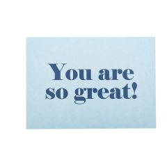 Tackkort Miami blue "You are so great"
